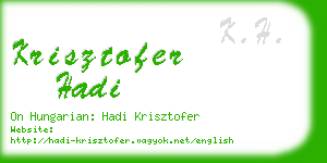 krisztofer hadi business card